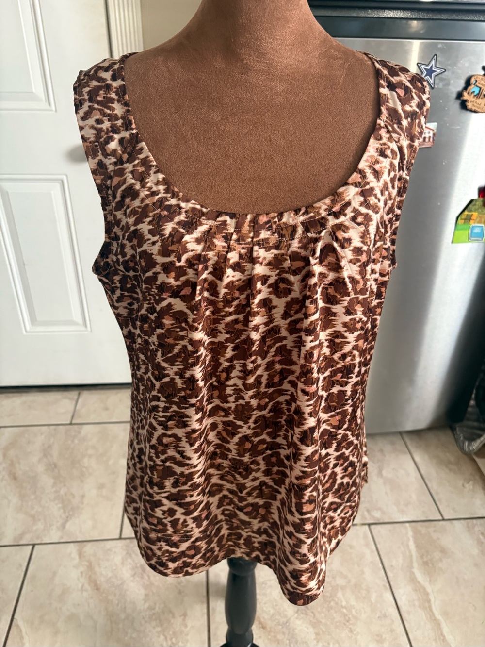 Chico's Brown Leopard-Print Sleeveless Tank
